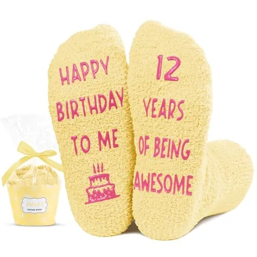 12th Birthday Presents Socks for 12 Year Old Tween Girls, 12 Yr Old Gift Ideas, Gift Ideas for 12 Year Old Preteen Girl