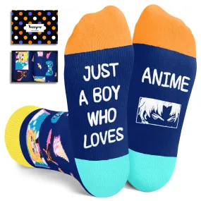 Anime Gifts for Teen Boys - Anime Lover Gifts, Anime Socks Anime Stuff Anime Merch, Kids Socks