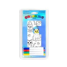 Ankle Socks - DIY Coloring Kit - Feline Friends