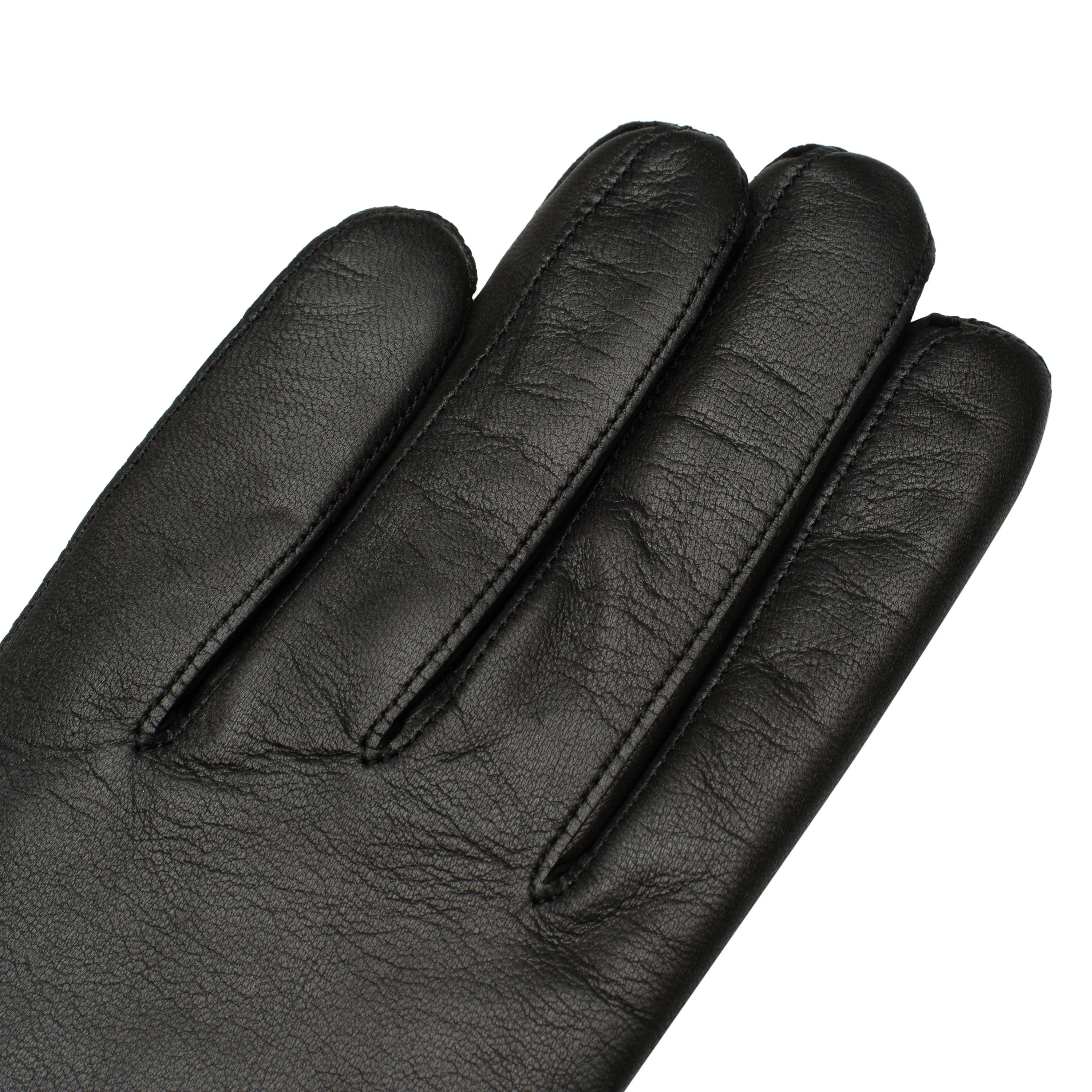 Assis Black Leather Gloves