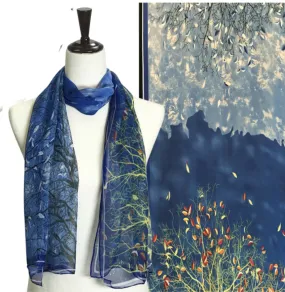 Blue Silky scarf