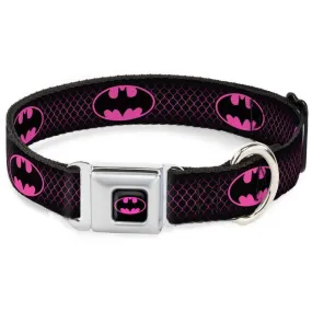 Buckle-Down Batman Shield Pink - Collar/Leash