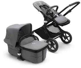 Bugaboo Fox3 Complete Stroller Bundle - Black / Grey Melange / Grey Melange