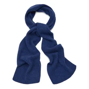 Cashmere Ribbed Scarf in Electric Indigo