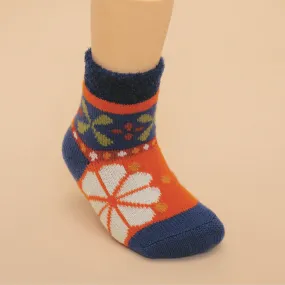 Children's  Cosy Socks Fair Isle Tangerine