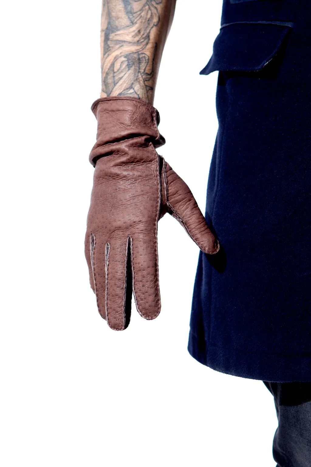 Classic peccary leather glacé gloves for men