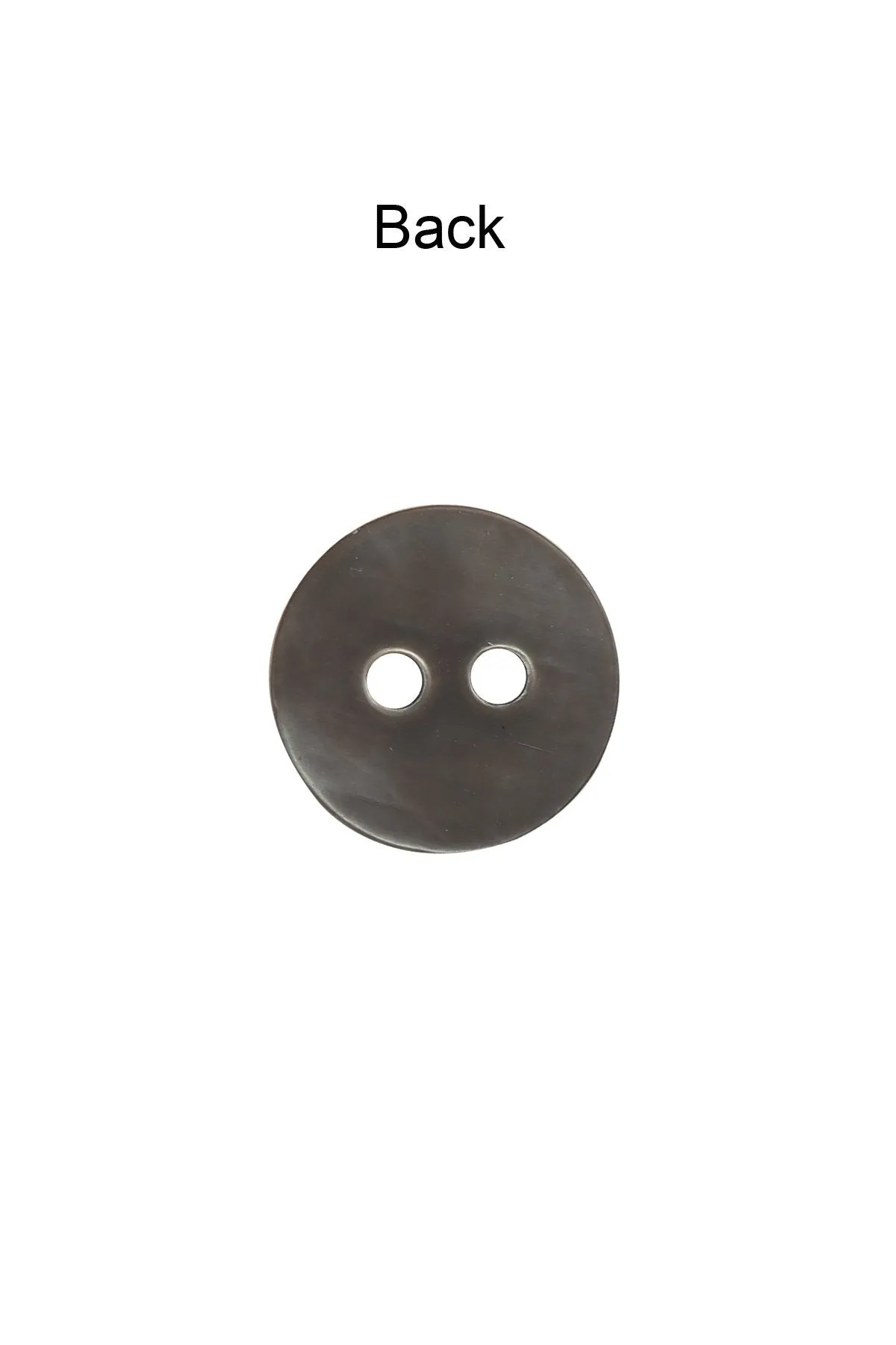 Dark Grey Round Shape 2-Hole Shirt Button