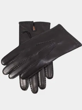 Dents - Black Hand-sewn Three-Point Cashmere-Lined Leather Gloves