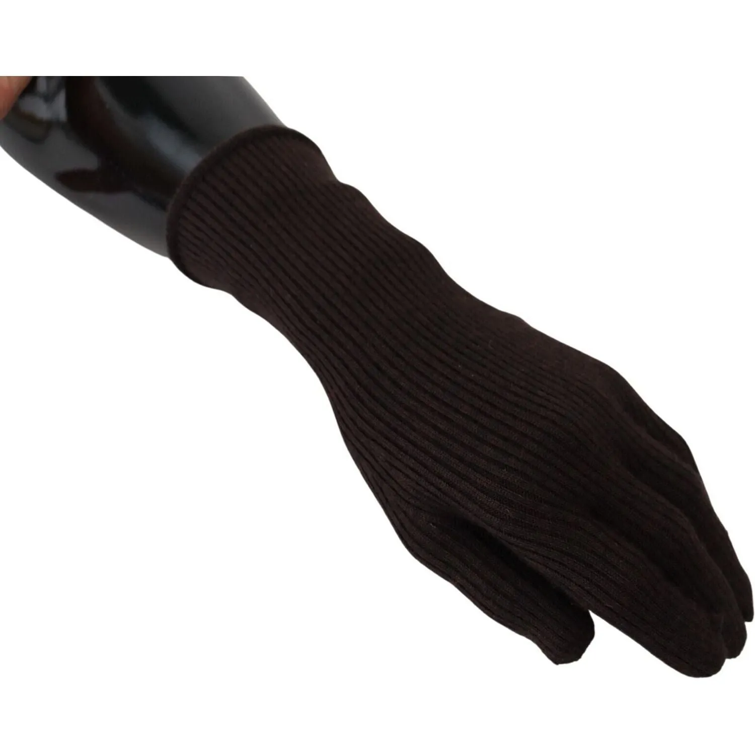 Dolce & Gabbana Elegant Silk Cashmere Brown Gloves