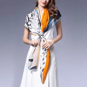 Fashion Women Shawl Print Silk Scarf