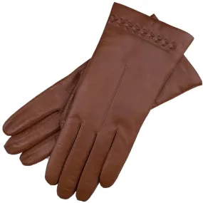 Ferrara Saddle Brown Leather Gloves