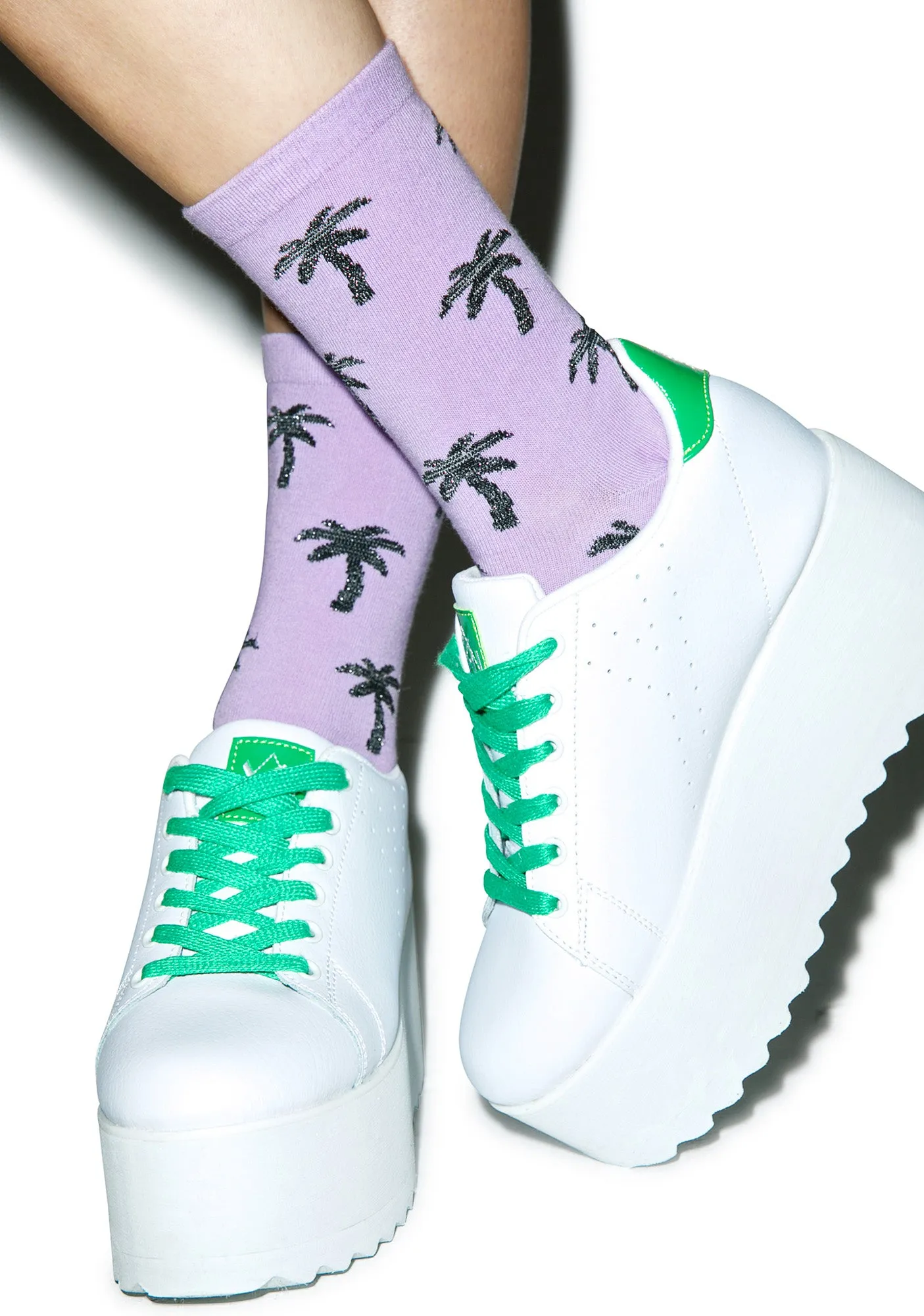 Glitter Palms Socks