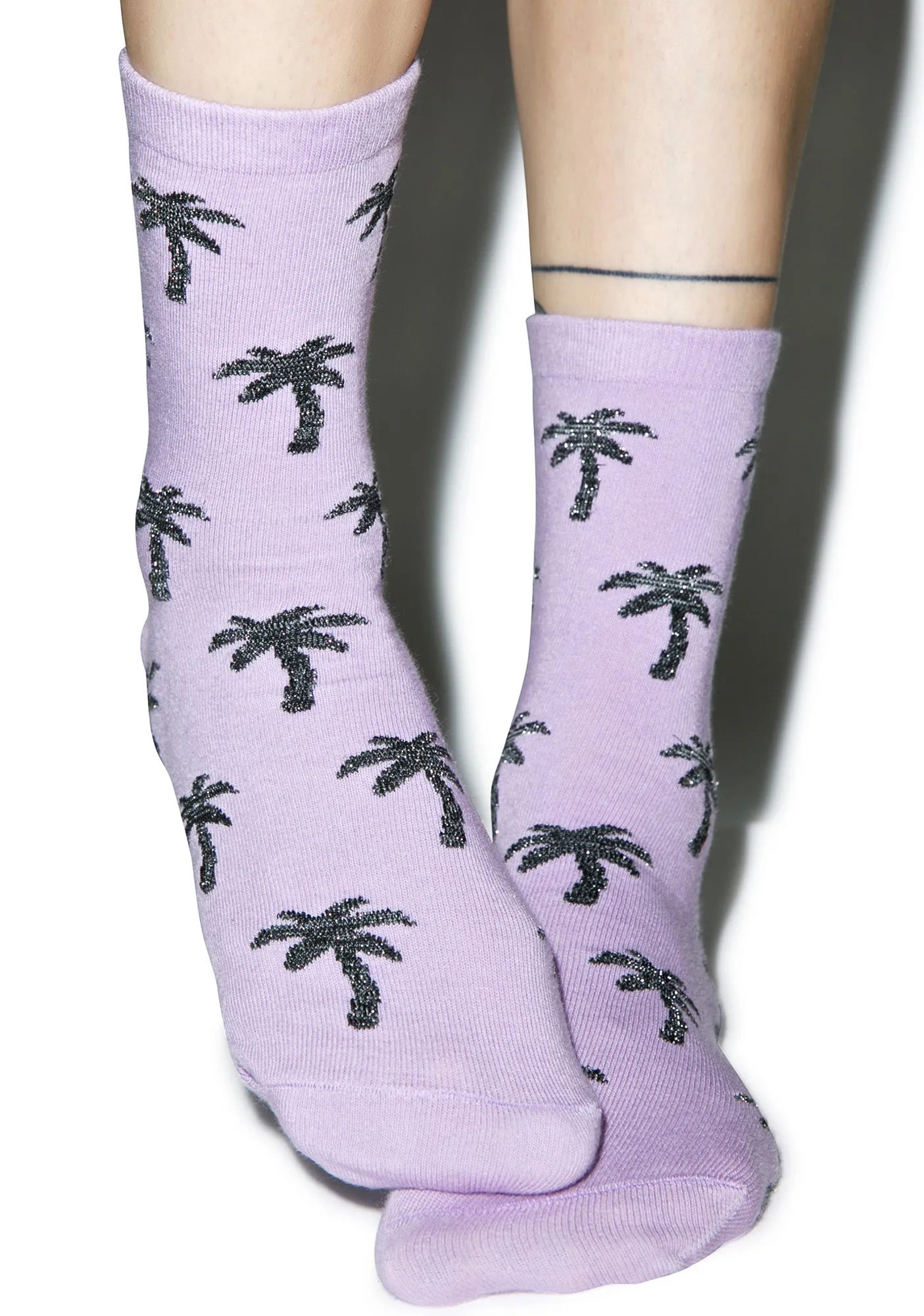 Glitter Palms Socks