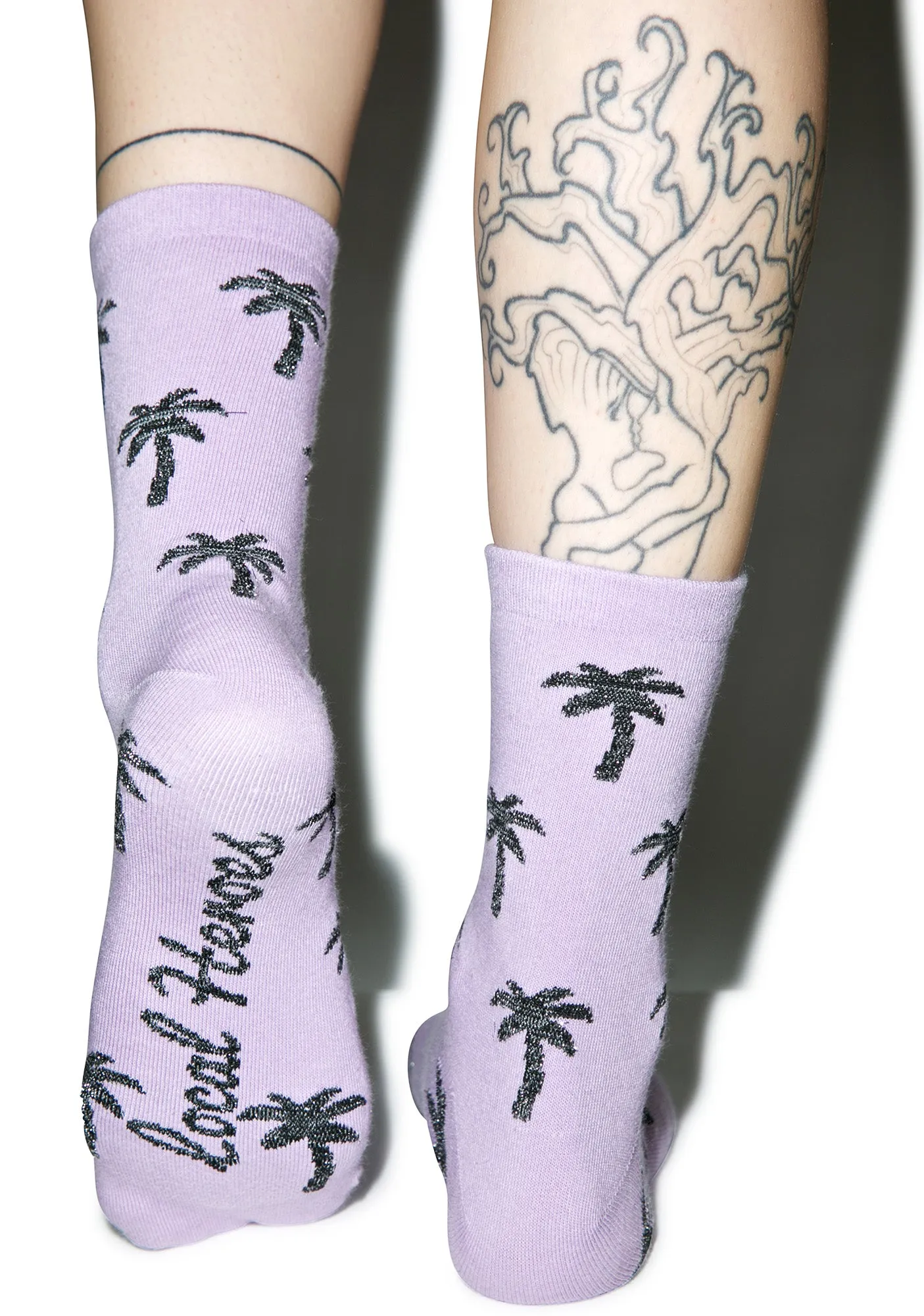 Glitter Palms Socks