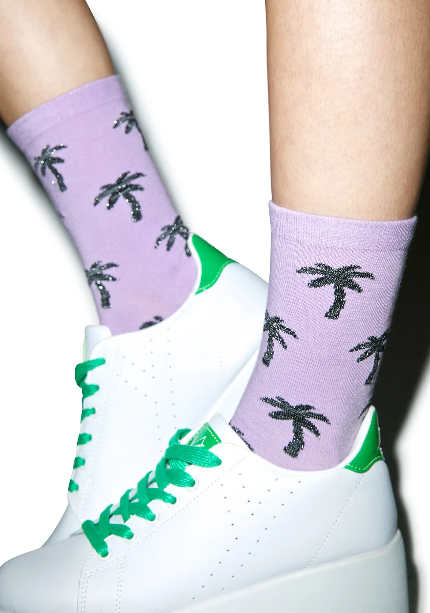 Glitter Palms Socks