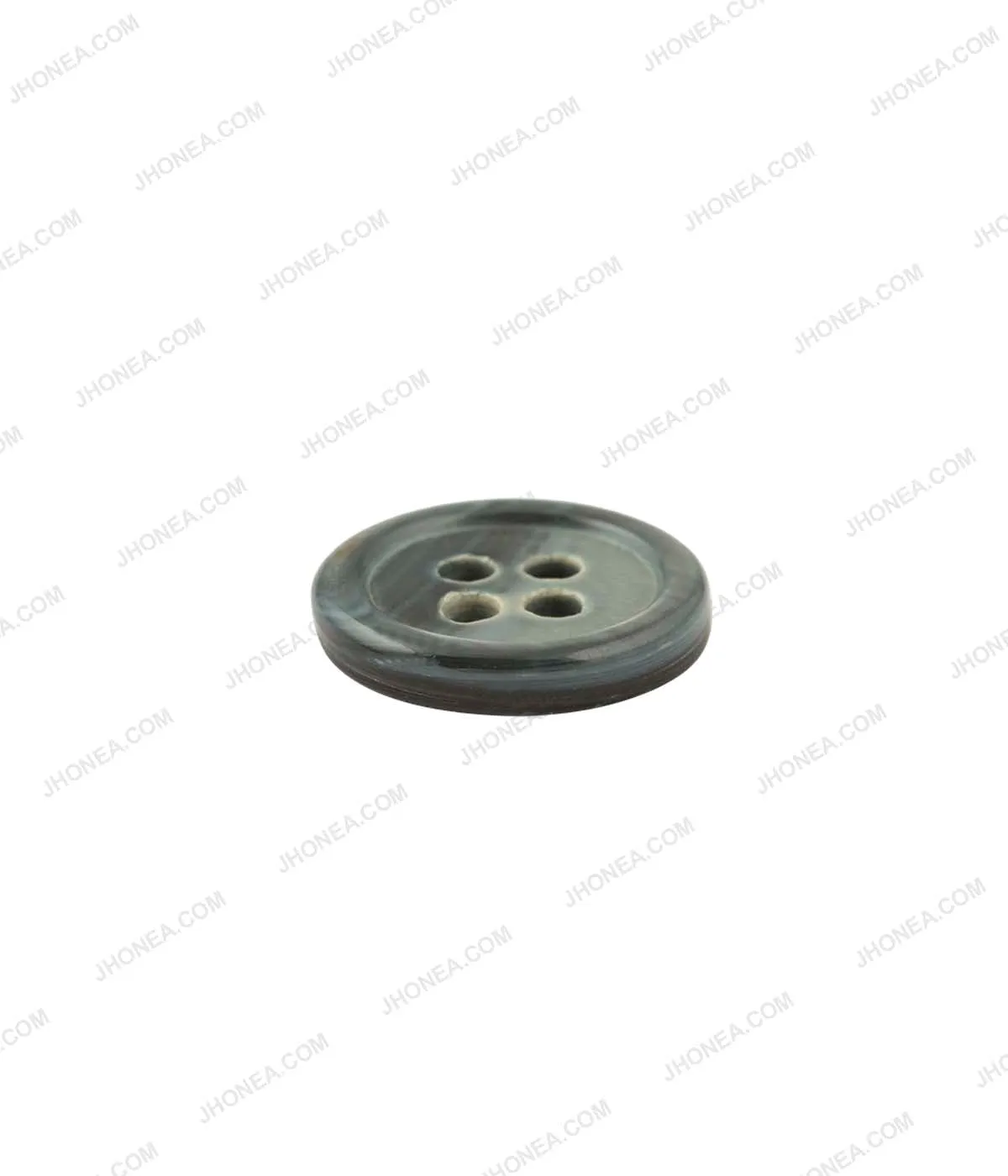 Glossy & Shiny Pearlescent Grey Rounded Rim Shirt Buttons