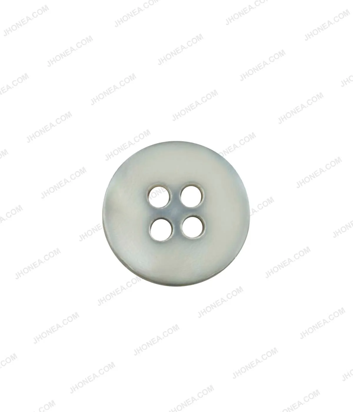 Glossy & Shiny Pearlescent Light Grey Shirt 4-Hole Buttons