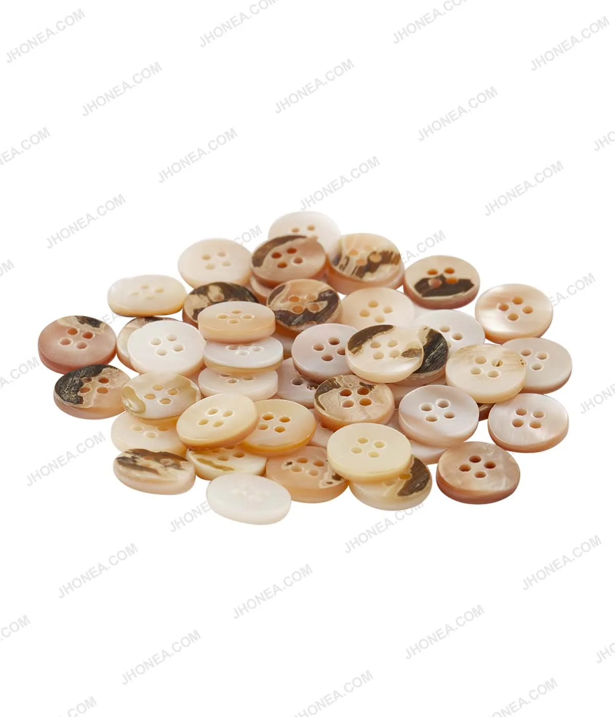 Glossy & Shiny Pearlescent Off White Shirt Buttons