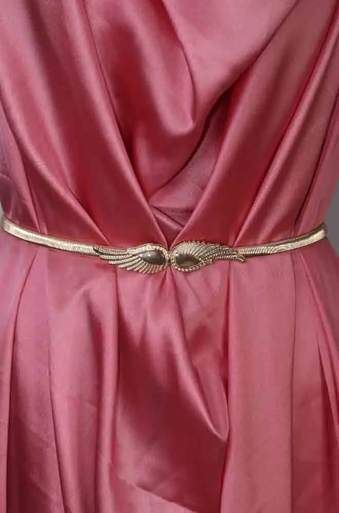 Golden Stretchy Skinny Belt - Chic and Versatile Accessory