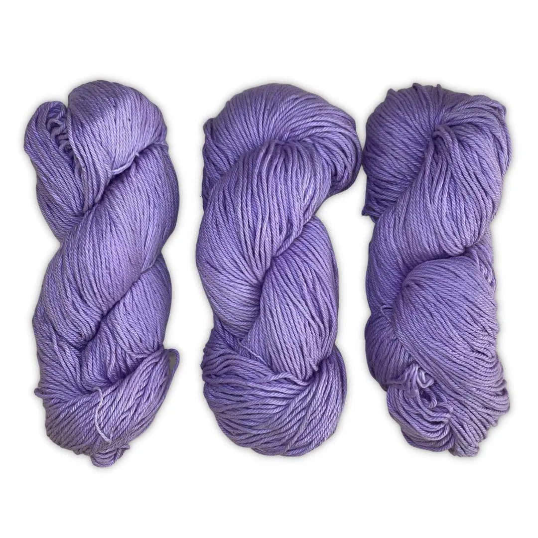 Hand Dyed Cotton Yarn Solid Colored | DK Weight 100 Grams, 200 Yards, 4 Ply