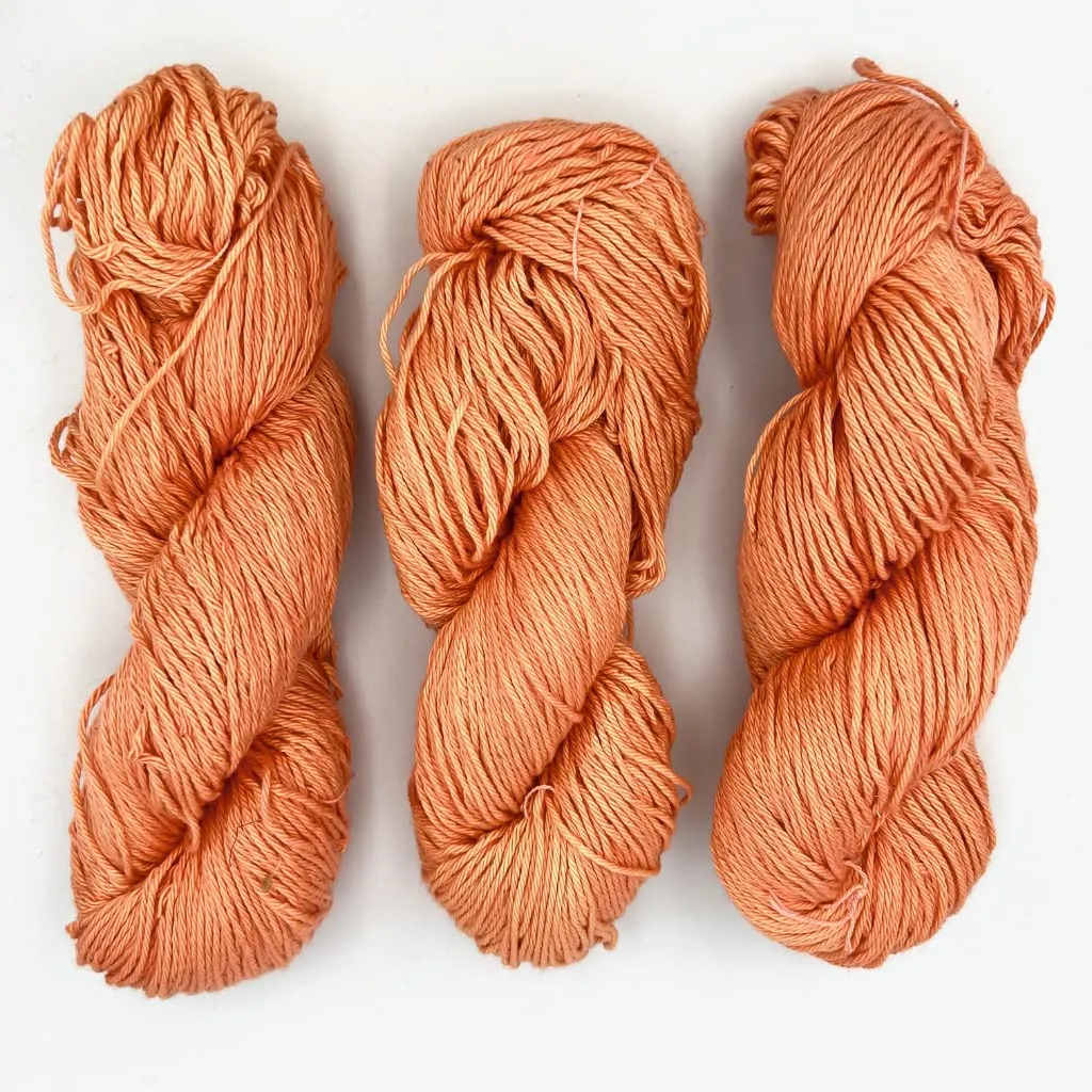 Hand Dyed Cotton Yarn Solid Colored | DK Weight 100 Grams, 200 Yards, 4 Ply