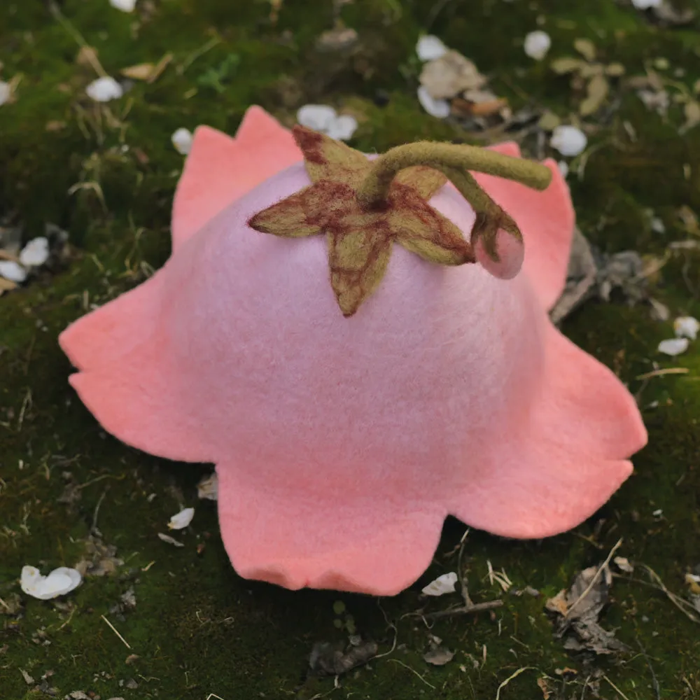 Handmade Cherry Blossom Peach Pink Fairy Flower Cute Wool Hat