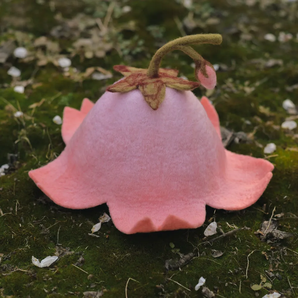 Handmade Cherry Blossom Peach Pink Fairy Flower Cute Wool Hat