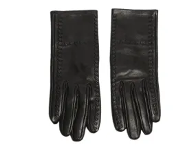 Hermès Black Lambskin H Gloves