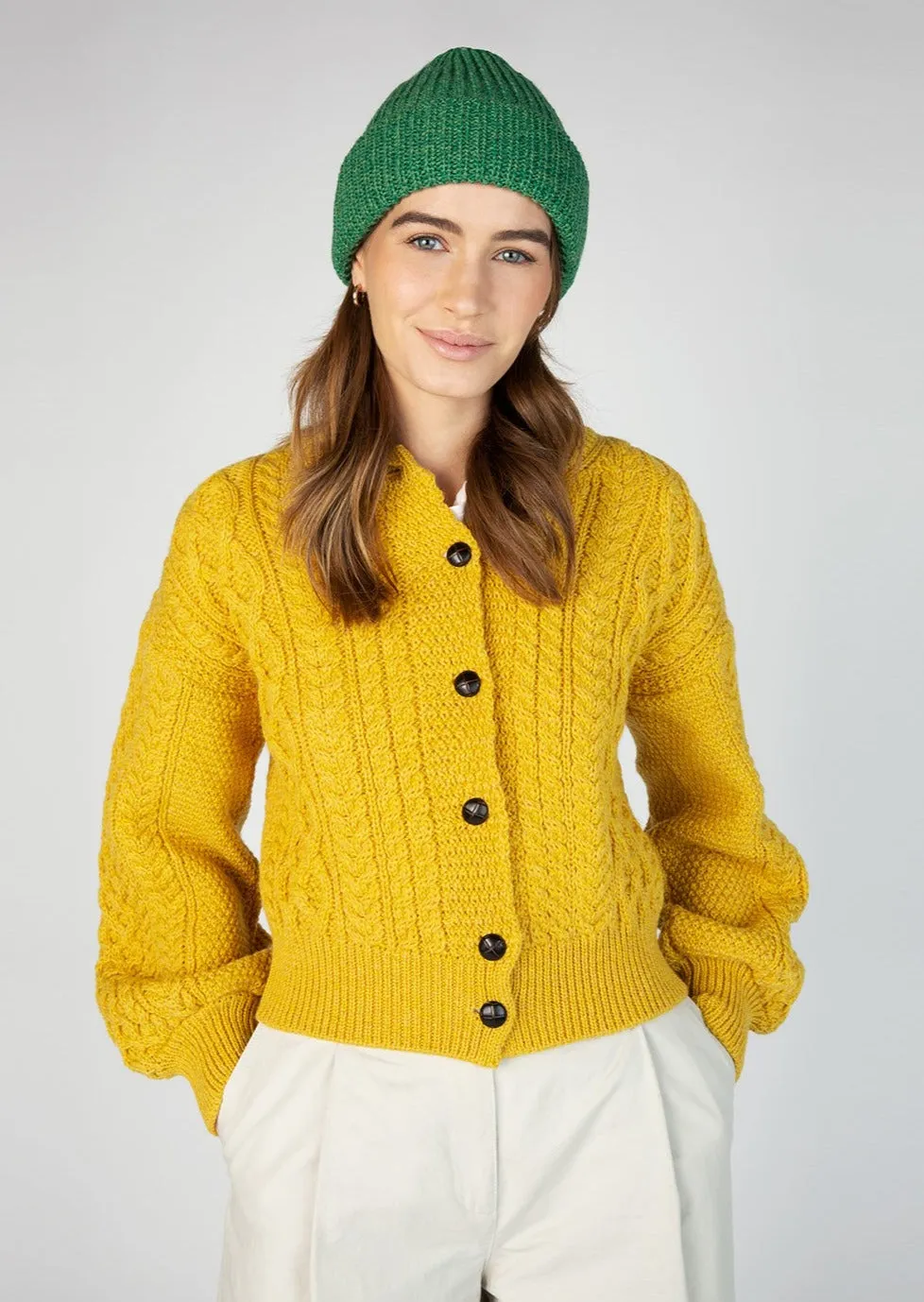 IrelandsEye Chunky Knit Hat | Green