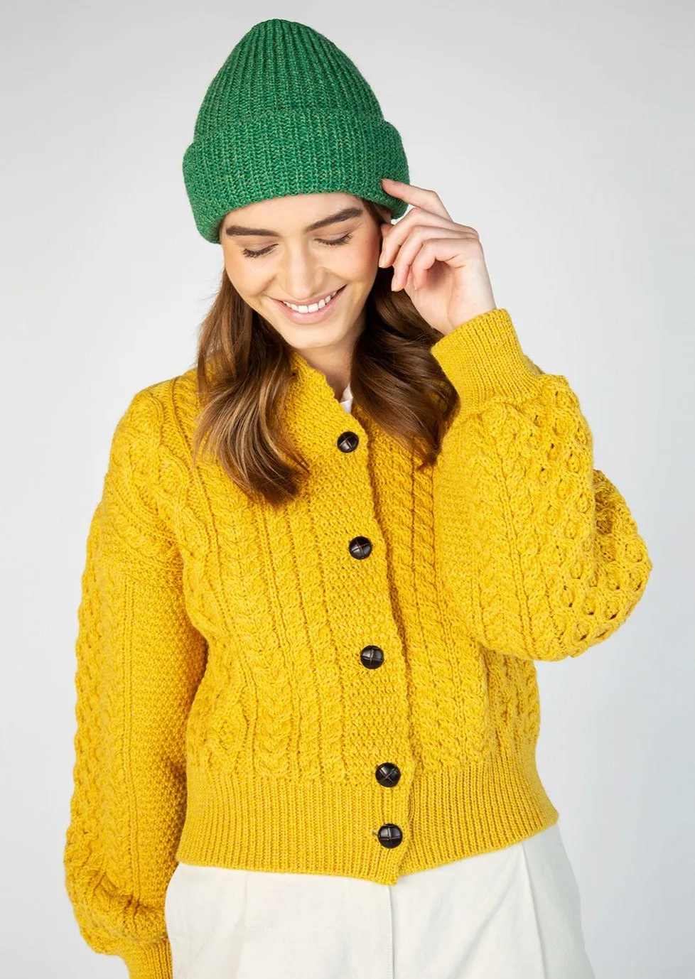 IrelandsEye Chunky Knit Hat | Green