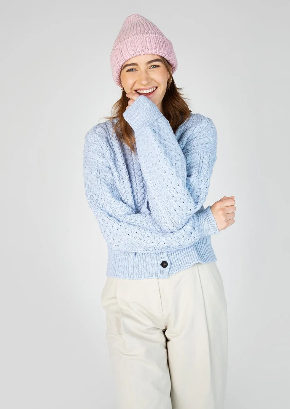 IrelandsEye Chunky Knit Hat | Pink