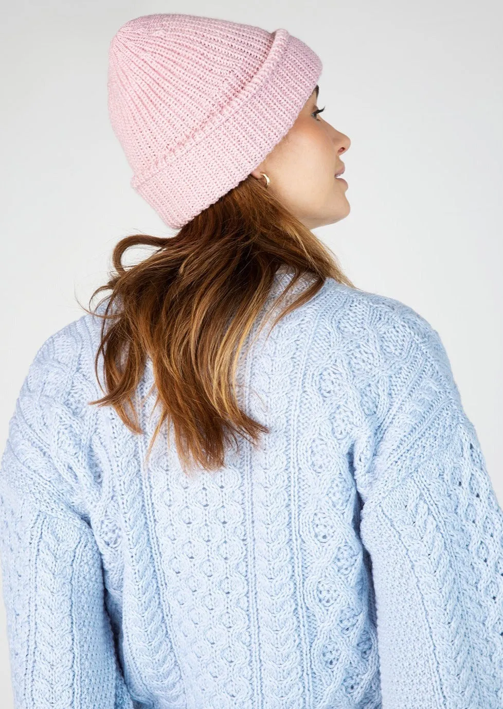 IrelandsEye Chunky Knit Hat | Pink