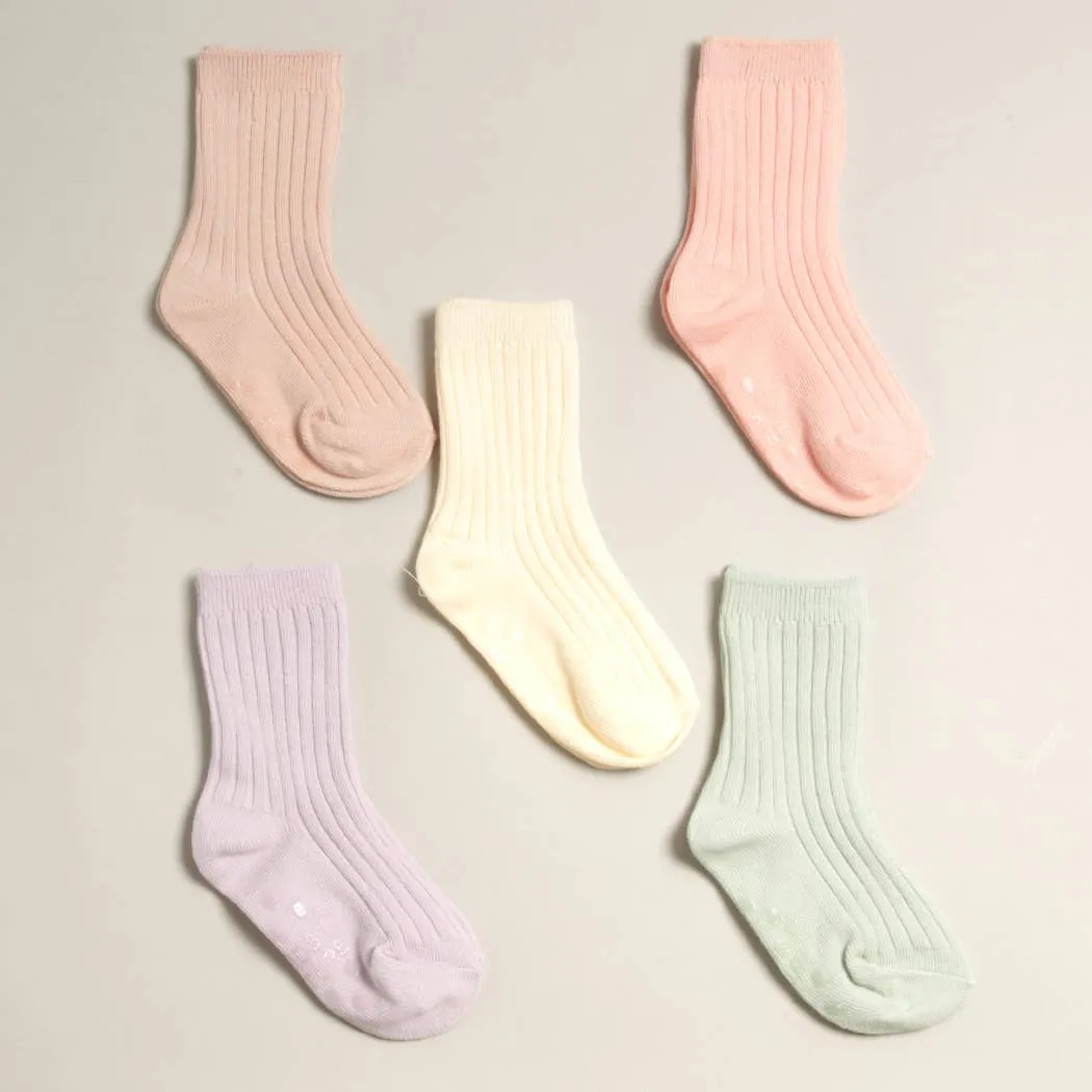 Kids' Solid Color Crew Socks | Green