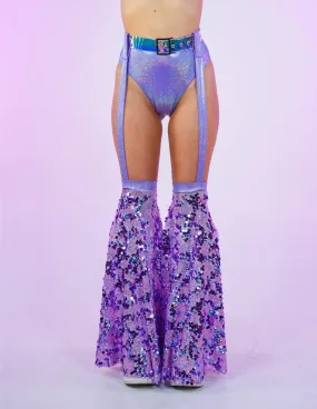 Lavender Sequin Disco Belt with Chaps