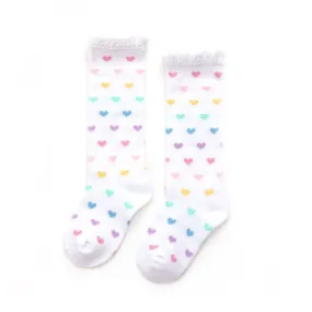 Little Stocking Co Lace Top Knee High Socks - Sweetheart