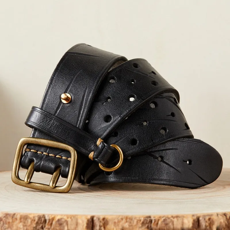 Luxury Thick Double Buckle Belt