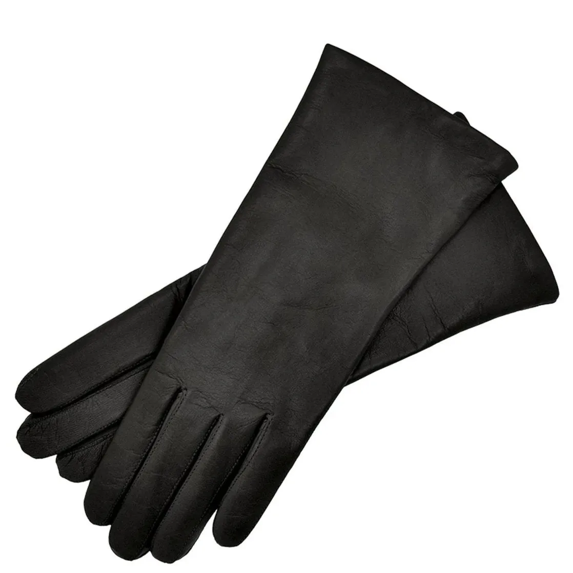 Marsala Black Leather Gloves