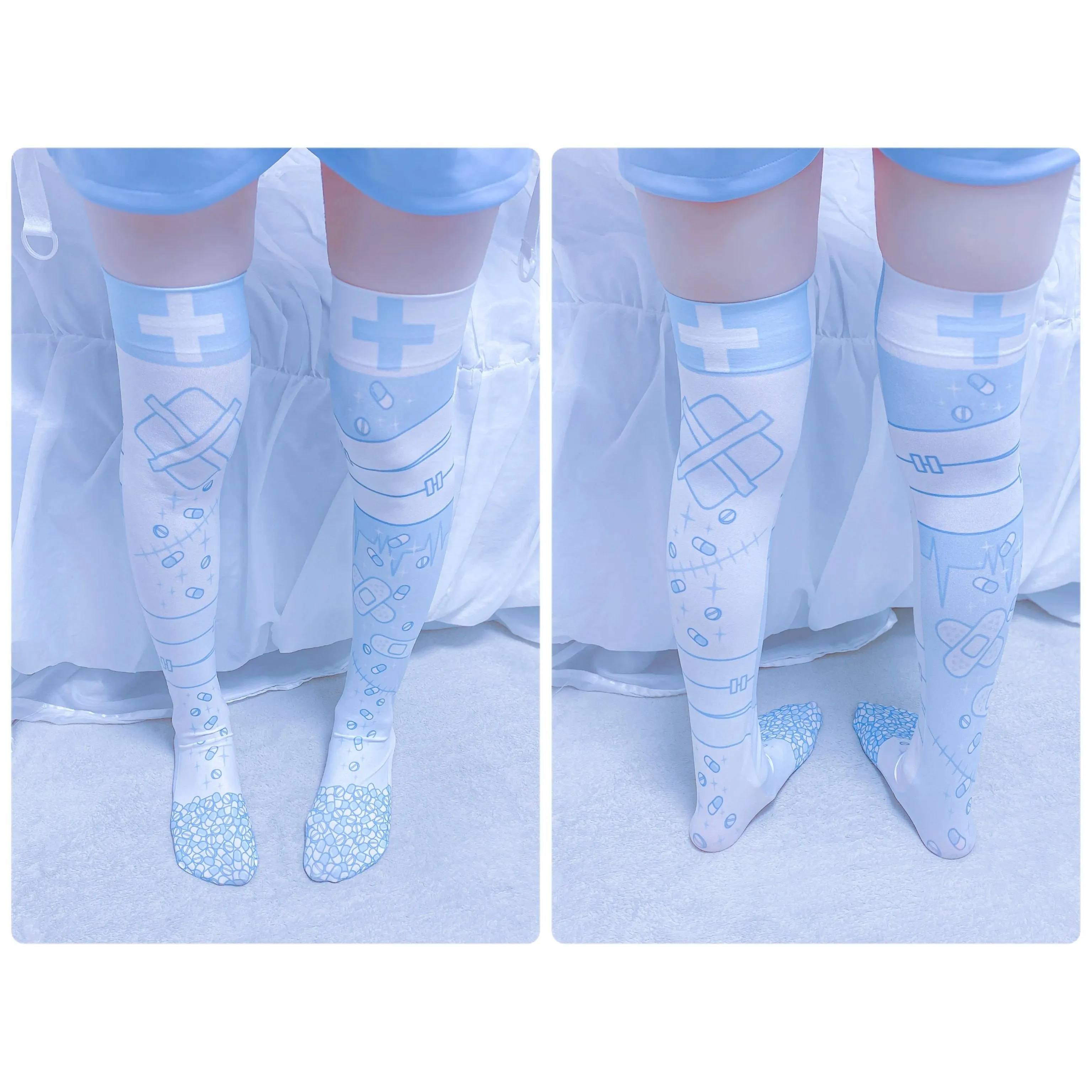 Menherachan pastel blue socks