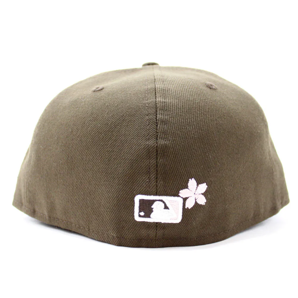 New York Yankees Cherry Blossom New Era 59Fifty Fitted Hat (Walnut Pink Under Brim)