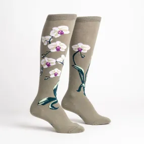 Orchids Women's Knee High Socks