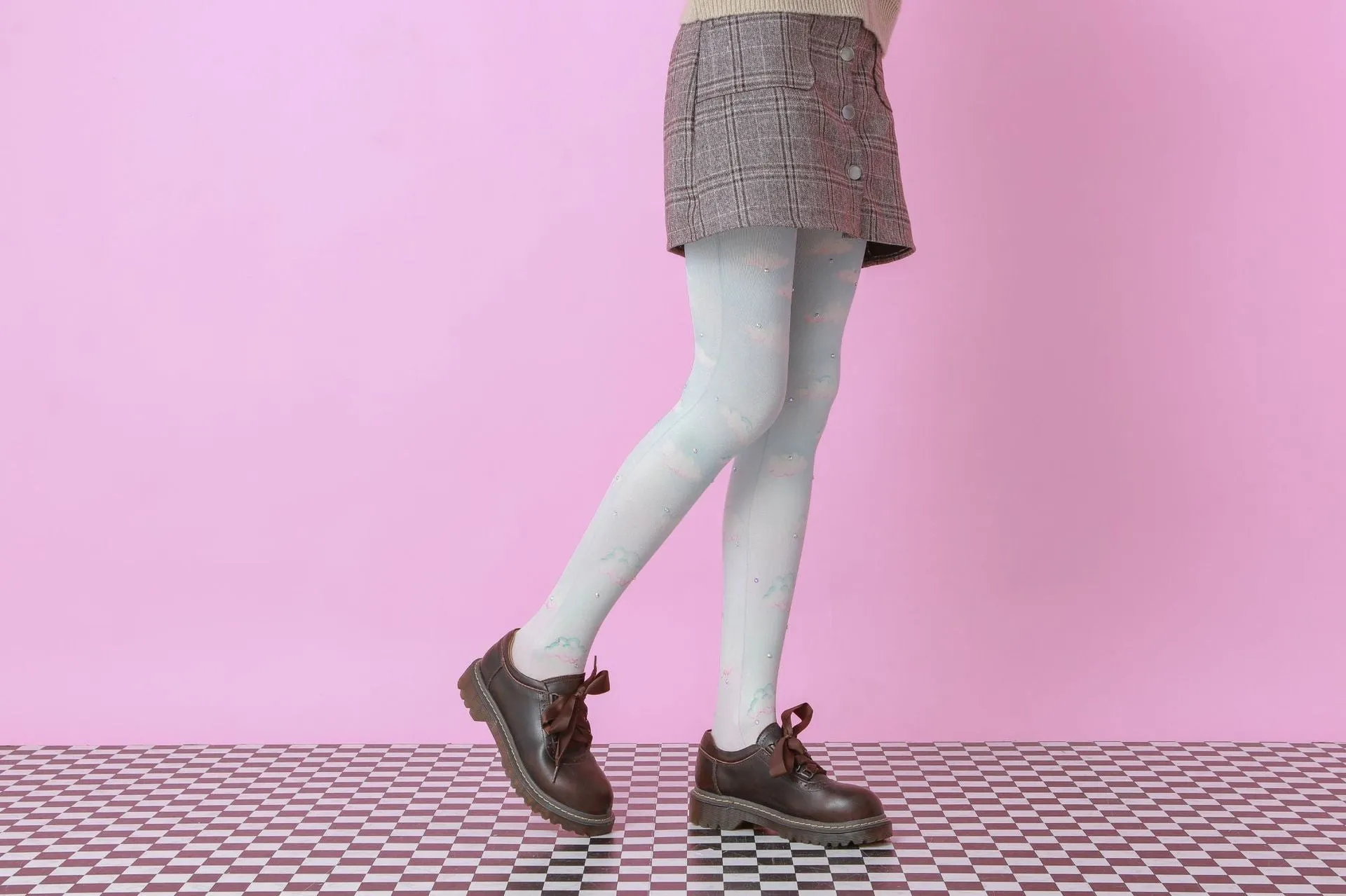 Pastel Bling Harajuku Thigh High Tights