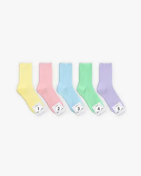 Pastel Pleat Socks