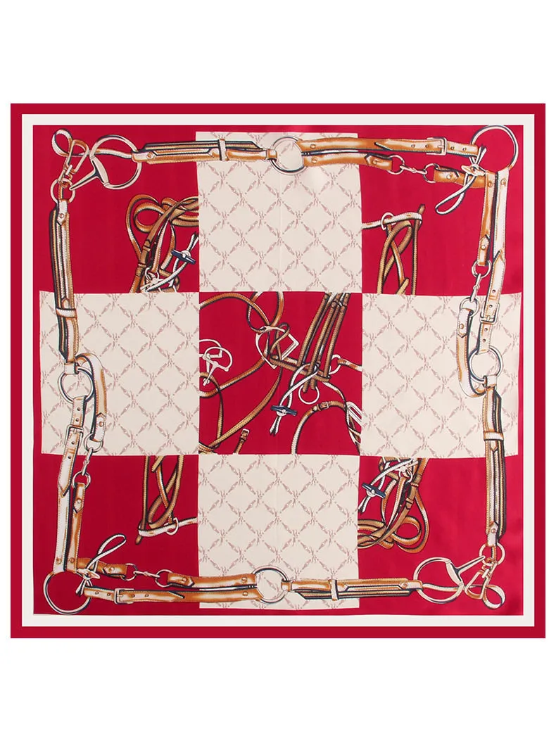 Pure Silk Printed Square Scarf 53x53cm/21