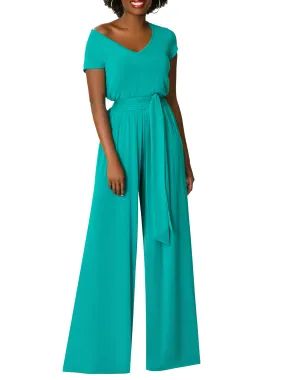 "Breeze" Emerald Jersey Jumpsuit