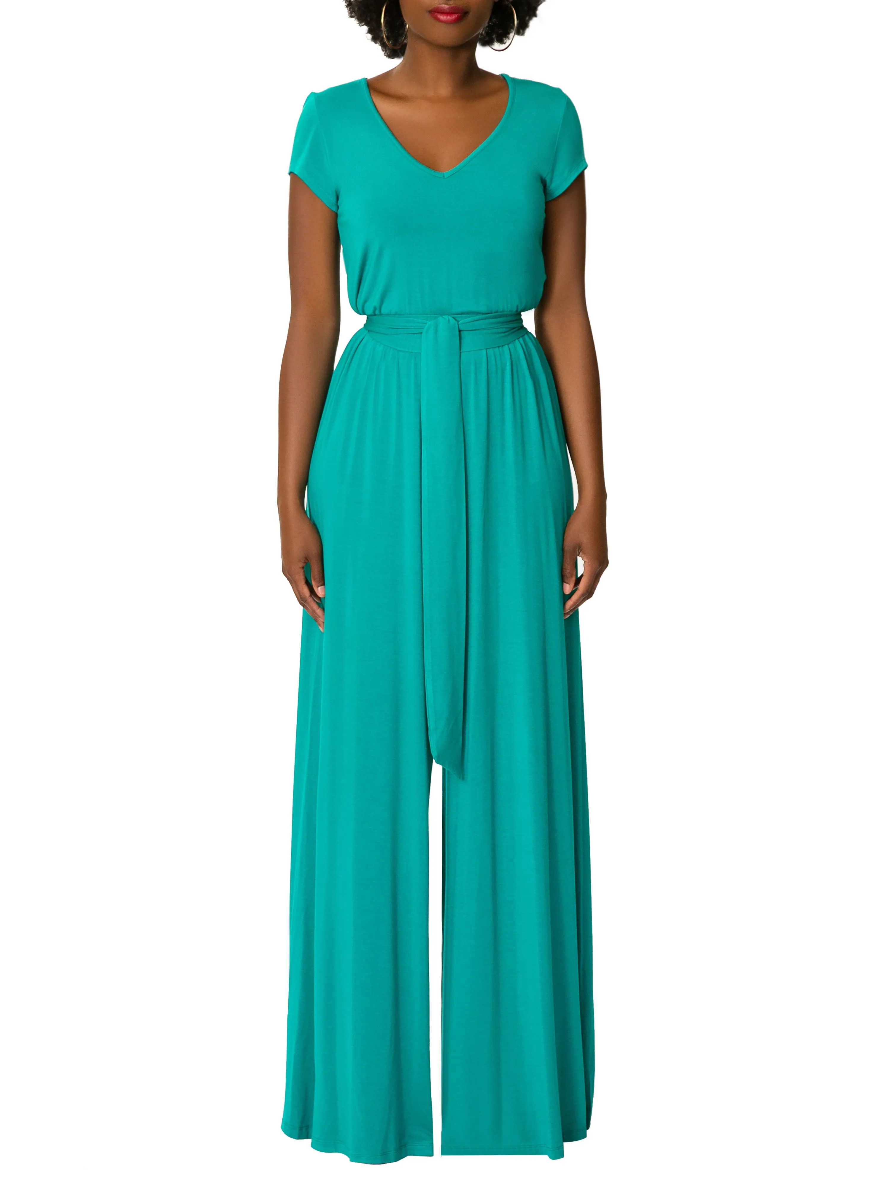 "Breeze" Emerald Jersey Jumpsuit