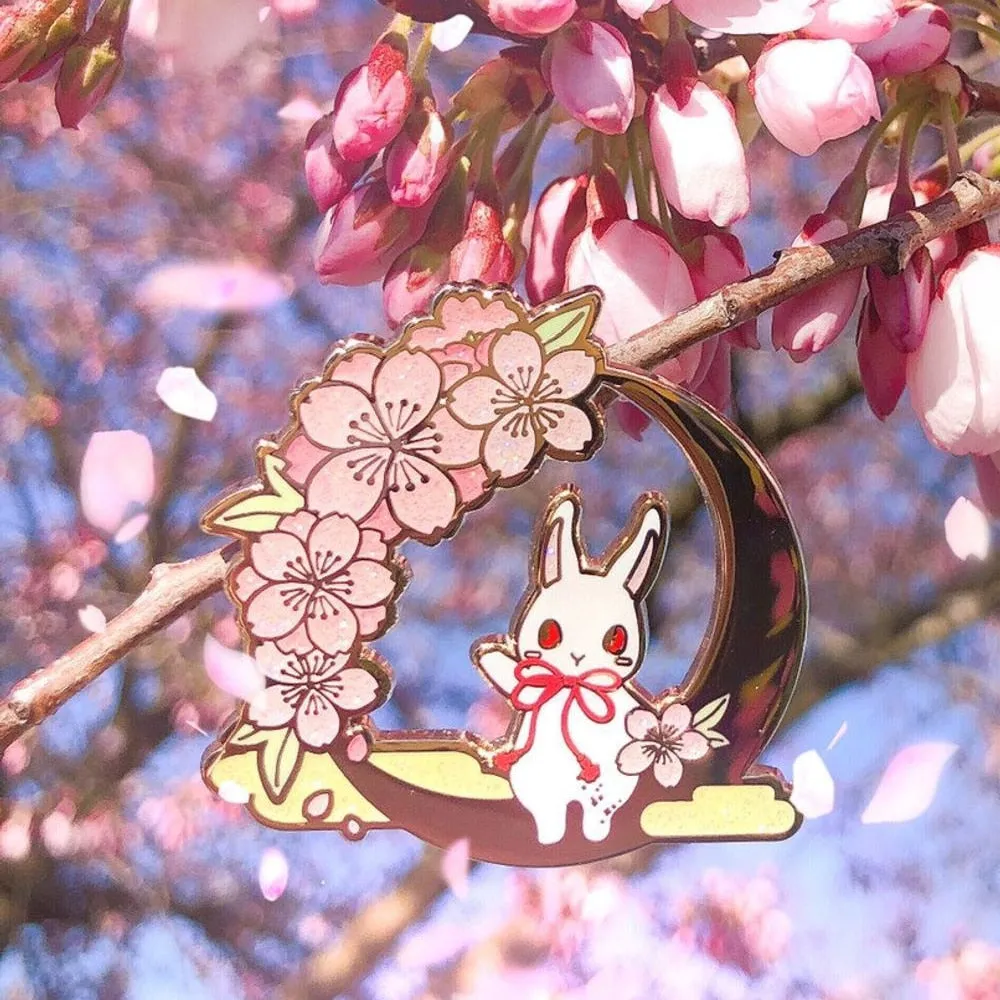 Sakura Bunny Enamel Pin