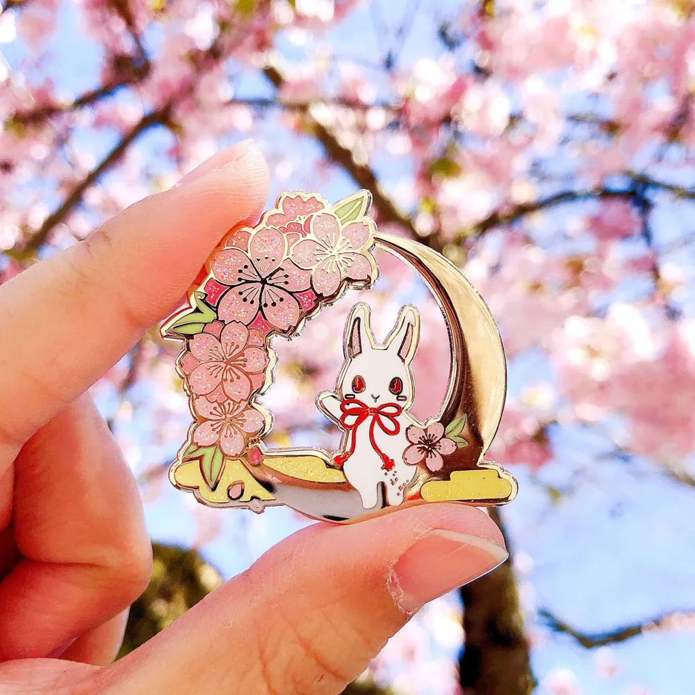 Sakura Bunny Enamel Pin