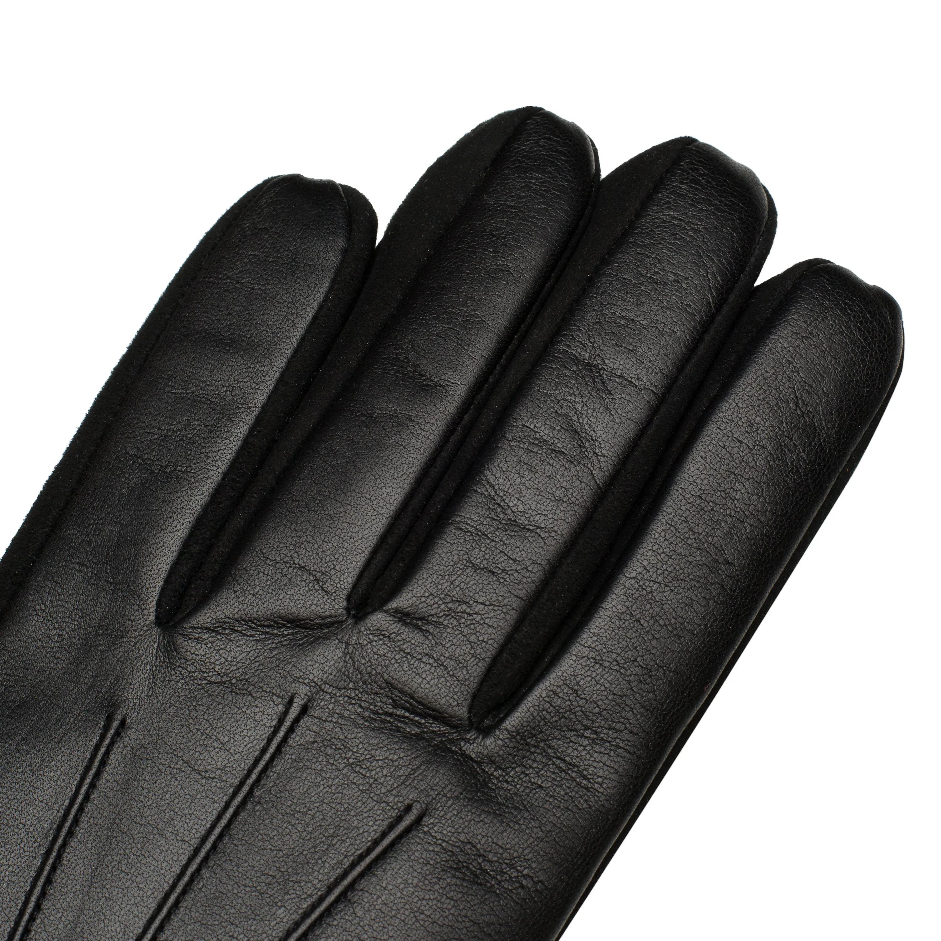 Sassari Black Leather Gloves