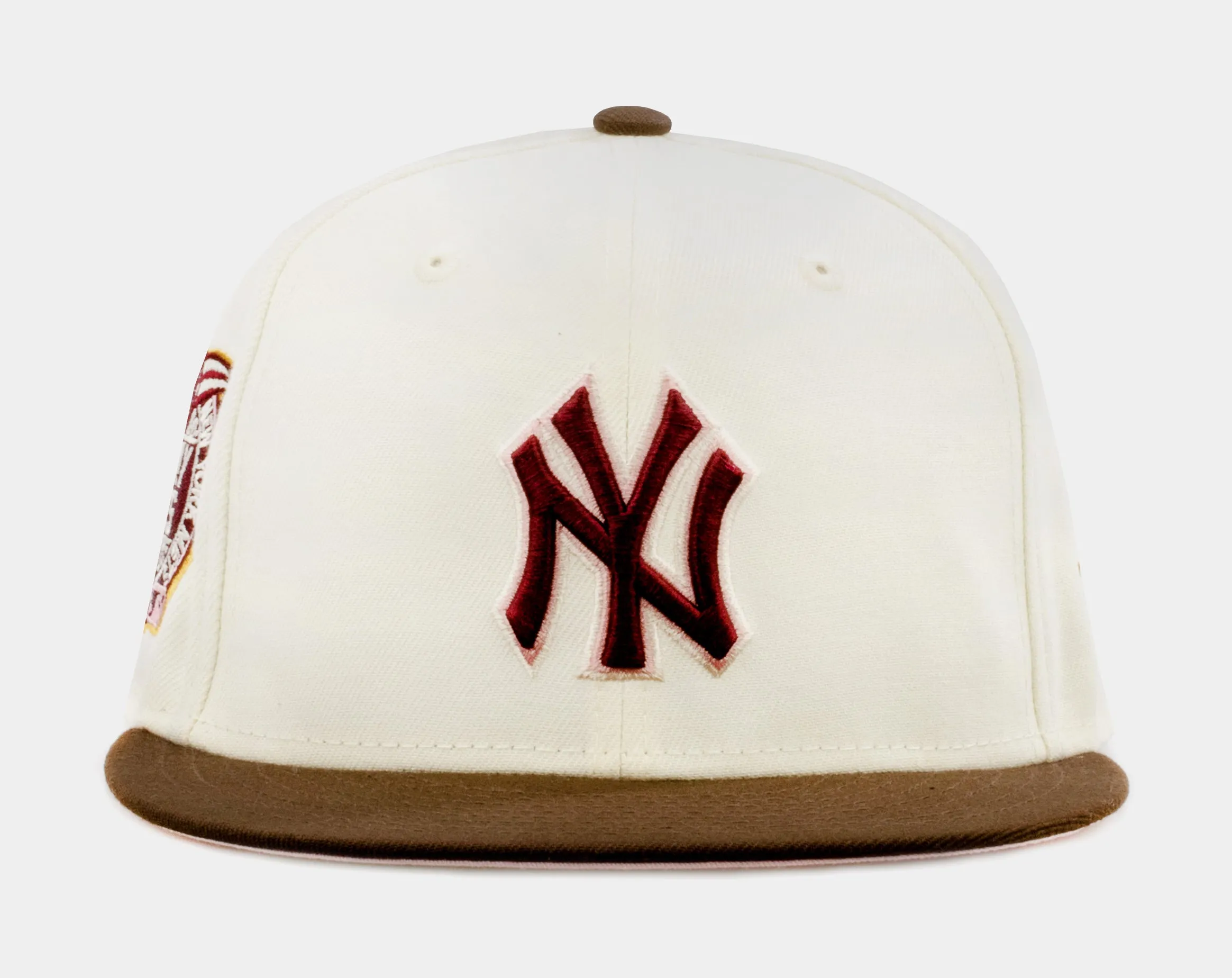 Shoe Palace Exclusive New York Yankees Cherry Blossom 59Fifty Mens Fitted Hat (Beige/Pink)