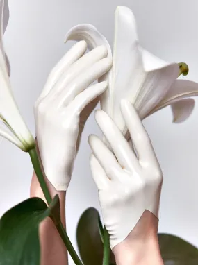 Sliced Gloves - Cream